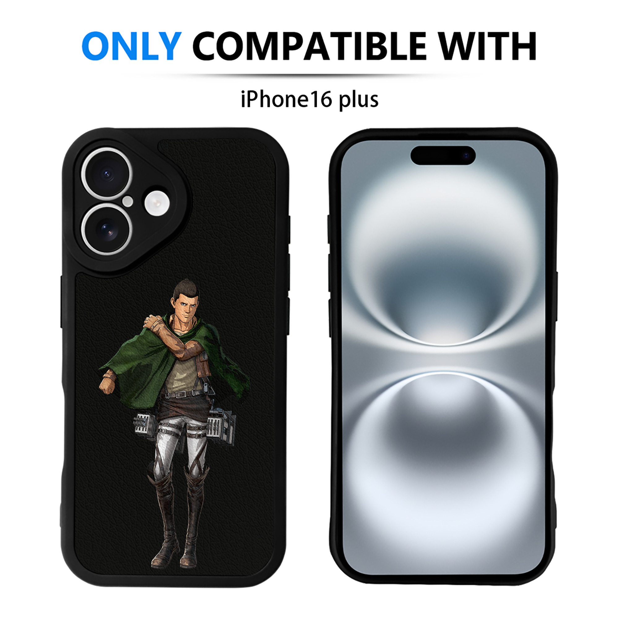 （画像用） 進撃の巨人 Attack on Titan 【iPhone 16シリーズ対応】シリコンスマホケース（レザー調） 材質：シリコン